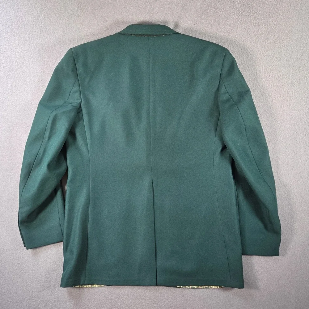 Vintage Leisure Suit Jacket Mens 40R Green JCPenney 70s Disco Mod Blazer